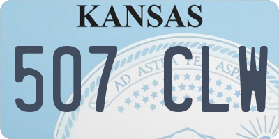 KS license plate 507CLW