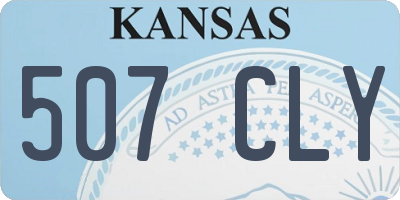 KS license plate 507CLY