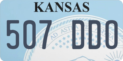 KS license plate 507DDO