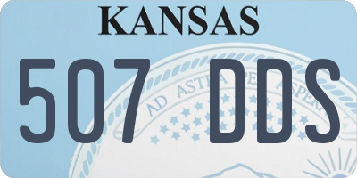 KS license plate 507DDS