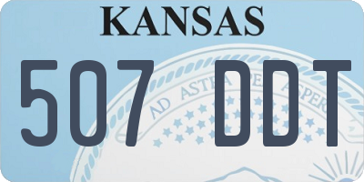KS license plate 507DDT