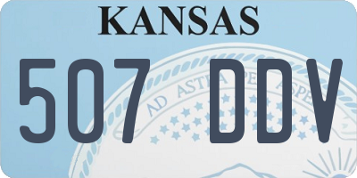 KS license plate 507DDV