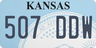 KS license plate 507DDW