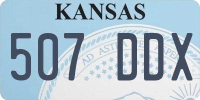 KS license plate 507DDX