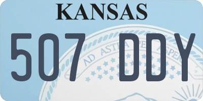 KS license plate 507DDY