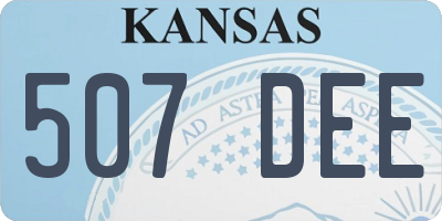 KS license plate 507DEE