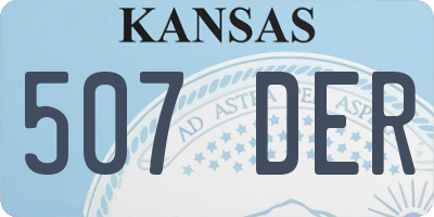 KS license plate 507DER