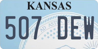 KS license plate 507DEW