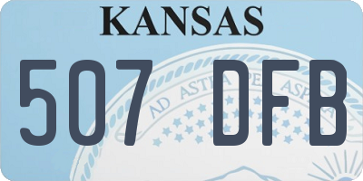 KS license plate 507DFB