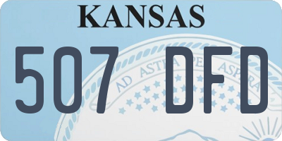 KS license plate 507DFD