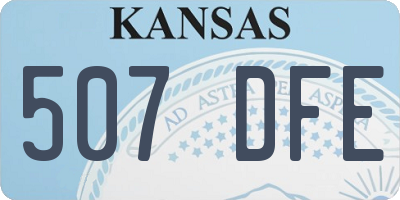 KS license plate 507DFE