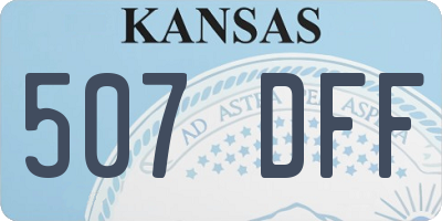 KS license plate 507DFF