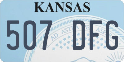 KS license plate 507DFG