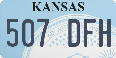 KS license plate 507DFH