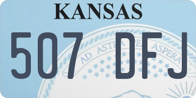 KS license plate 507DFJ