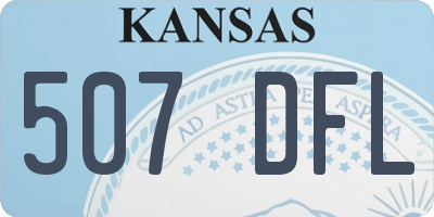 KS license plate 507DFL