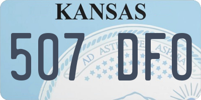 KS license plate 507DFO