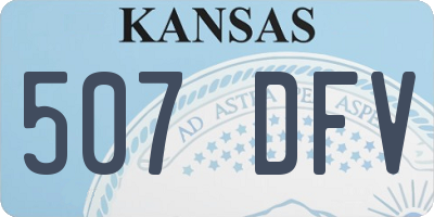 KS license plate 507DFV