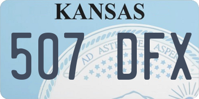 KS license plate 507DFX