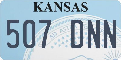 KS license plate 507DNN