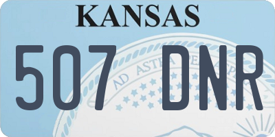 KS license plate 507DNR