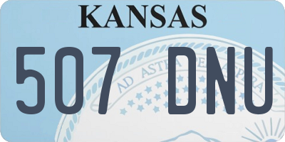 KS license plate 507DNU