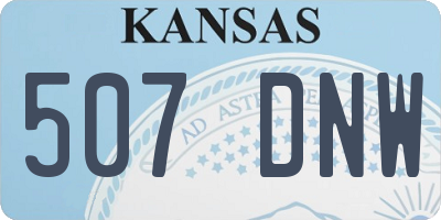 KS license plate 507DNW
