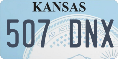 KS license plate 507DNX