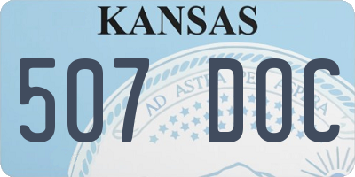 KS license plate 507DOC