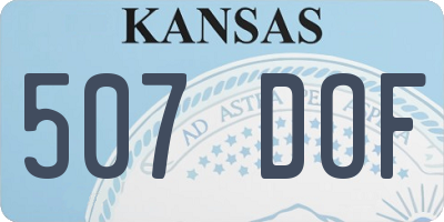 KS license plate 507DOF