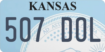 KS license plate 507DOL