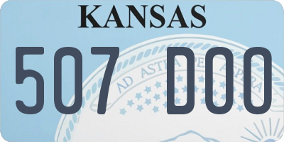 KS license plate 507DOO