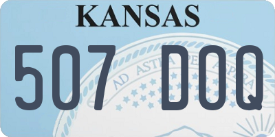 KS license plate 507DOQ