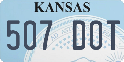 KS license plate 507DOT