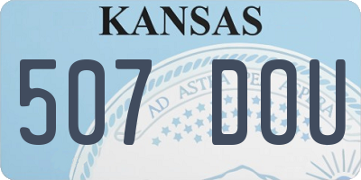 KS license plate 507DOU