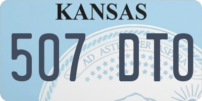 KS license plate 507DTO