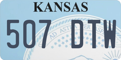 KS license plate 507DTW