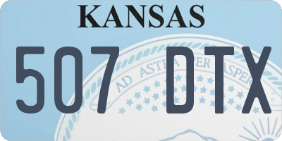 KS license plate 507DTX