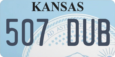 KS license plate 507DUB
