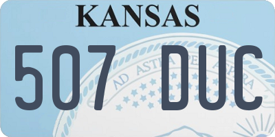 KS license plate 507DUC