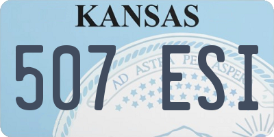 KS license plate 507ESI