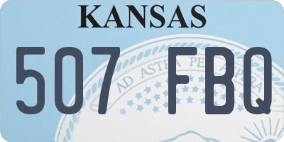 KS license plate 507FBQ