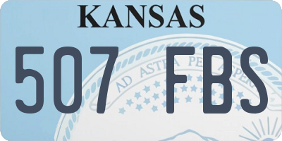 KS license plate 507FBS