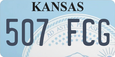 KS license plate 507FCG