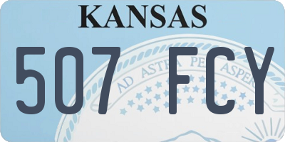 KS license plate 507FCY
