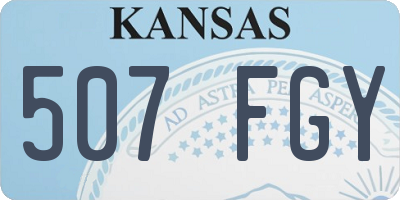 KS license plate 507FGY