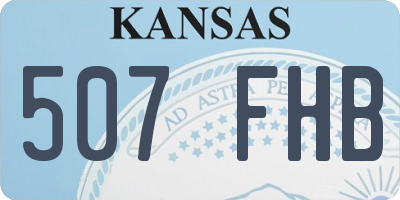 KS license plate 507FHB