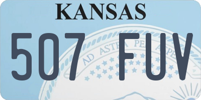 KS license plate 507FUV