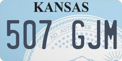 KS license plate 507GJM