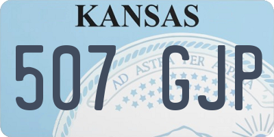 KS license plate 507GJP